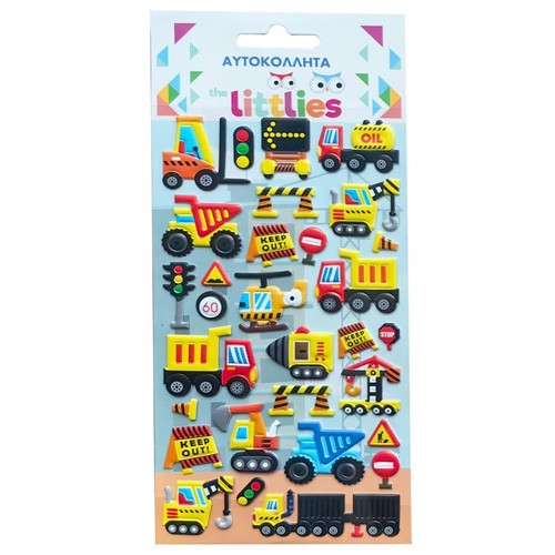 DIAKAKIS Налепници, 10х22цм, Truck the littlies , 000646980