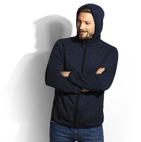 PUBLIK Дуксер, Со Патент и Качулка, Мелиран, , Joker Men, 52.011.20-М, Сина