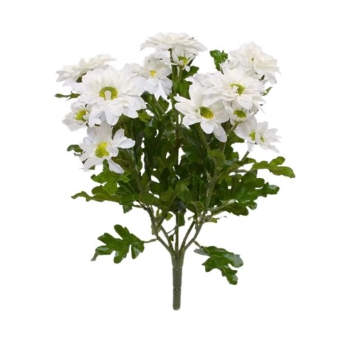 Design Plant's Вештачко Цвеќе, 35 цм, Гранка , Хризантема, 408403CR, Бела