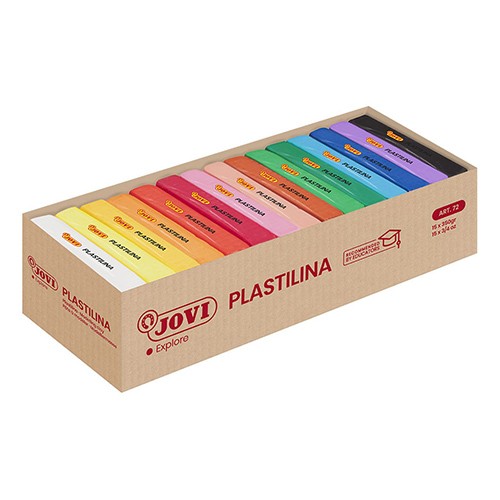 Jovi Пластелин, 350гр, Сет од 5 бои, Plastilina Explore, 72B, Микс бои
