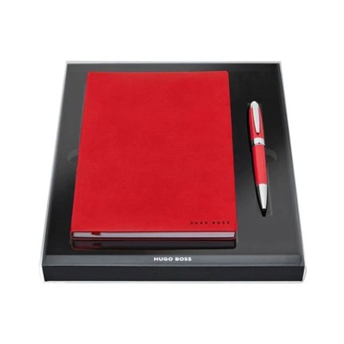 Hugo Boss Сет, Нотес А5+Пенкало, Мина Сина М, HPBH121PL, Црвена