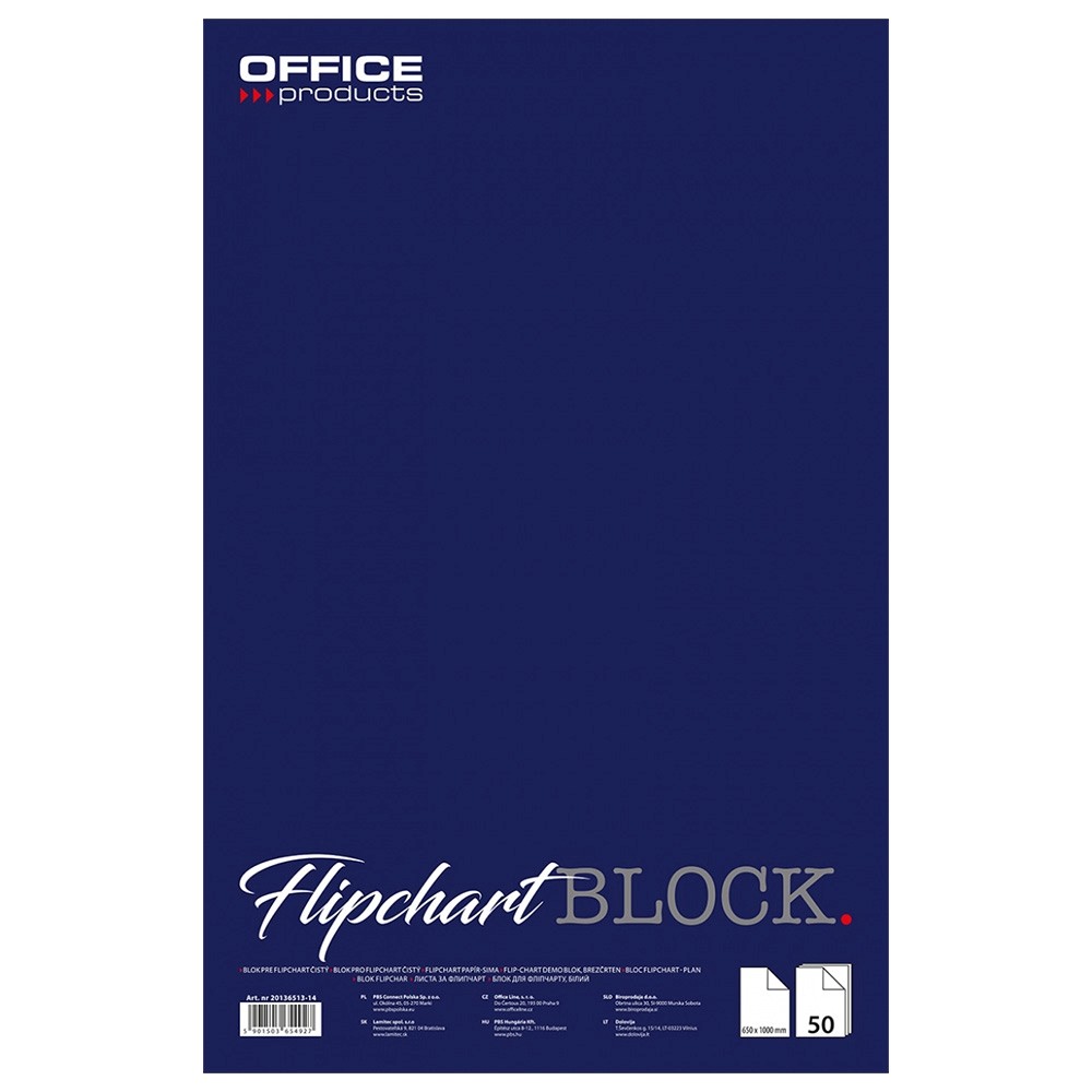 PBS Хартија Резервна, За Флипчарт, 1/50, 65*81 цм, Office Product, 20136513-14