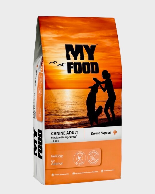 MYFOOD Adult Гранули со Лосос, Вреќа 12кг