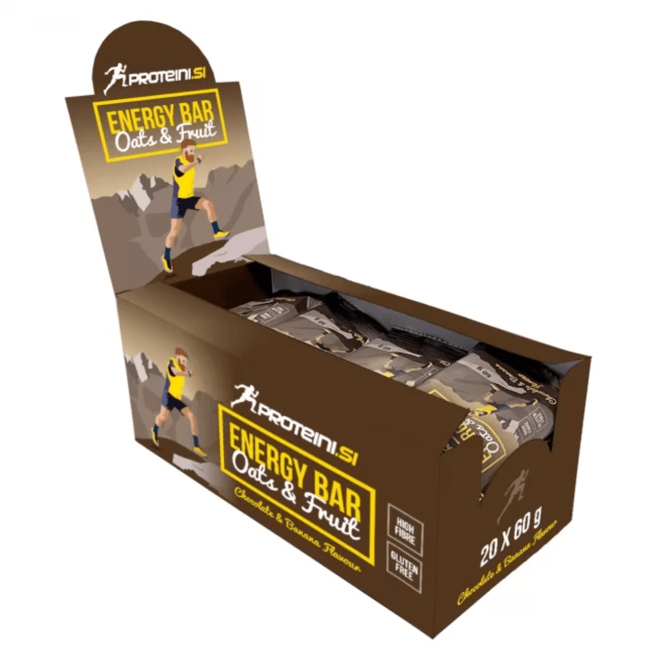 PROTEINI.SI Eнергетски бар Банана и чоколадо (кутија 20x60g) 1200g