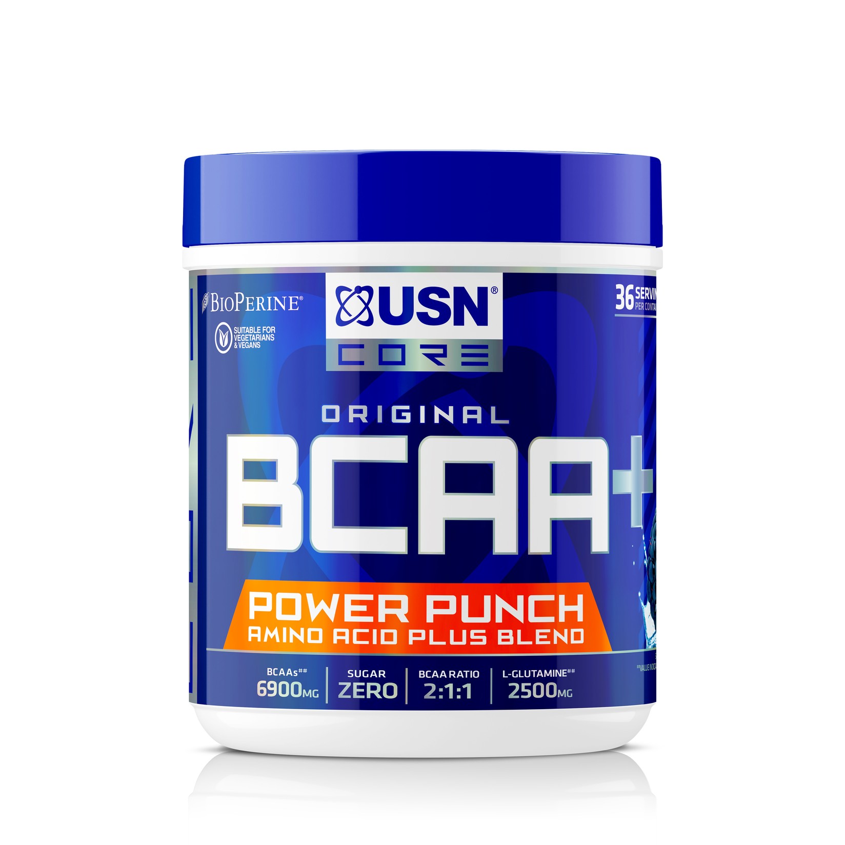 USN BCAA + Power Punch - сина малина 400g