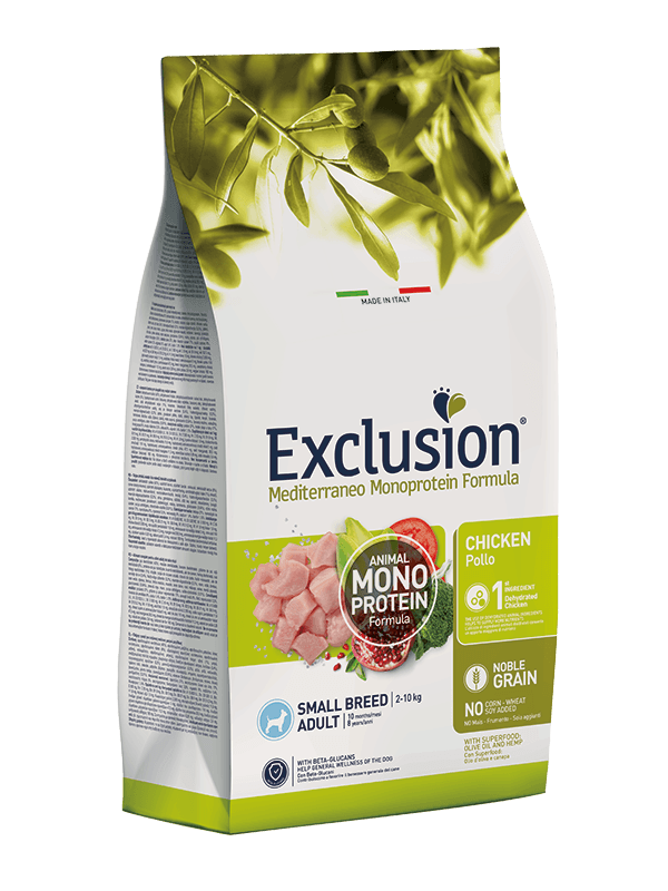 EXCLUSION Сува храна за возрасно куче мала раса со вкус на пилешко