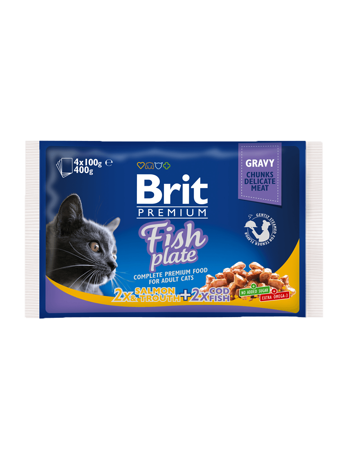 BRIT Паучи за маке со вкус на риба