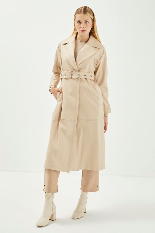 ZUHRE Мантил од вештачка кожа