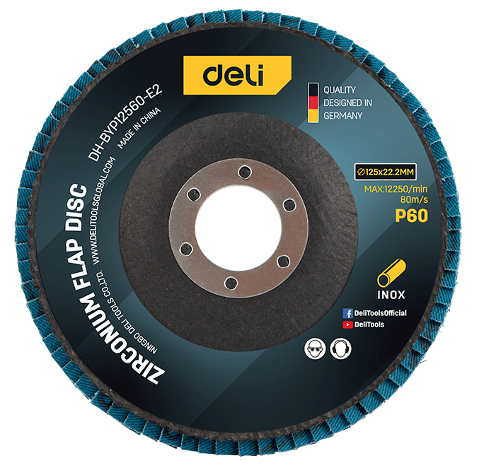 DELI ALTATI Ламеларен брусен диск за не'рѓосувачки челик/метал EDH-BYP12560-E2, 125 mm g60