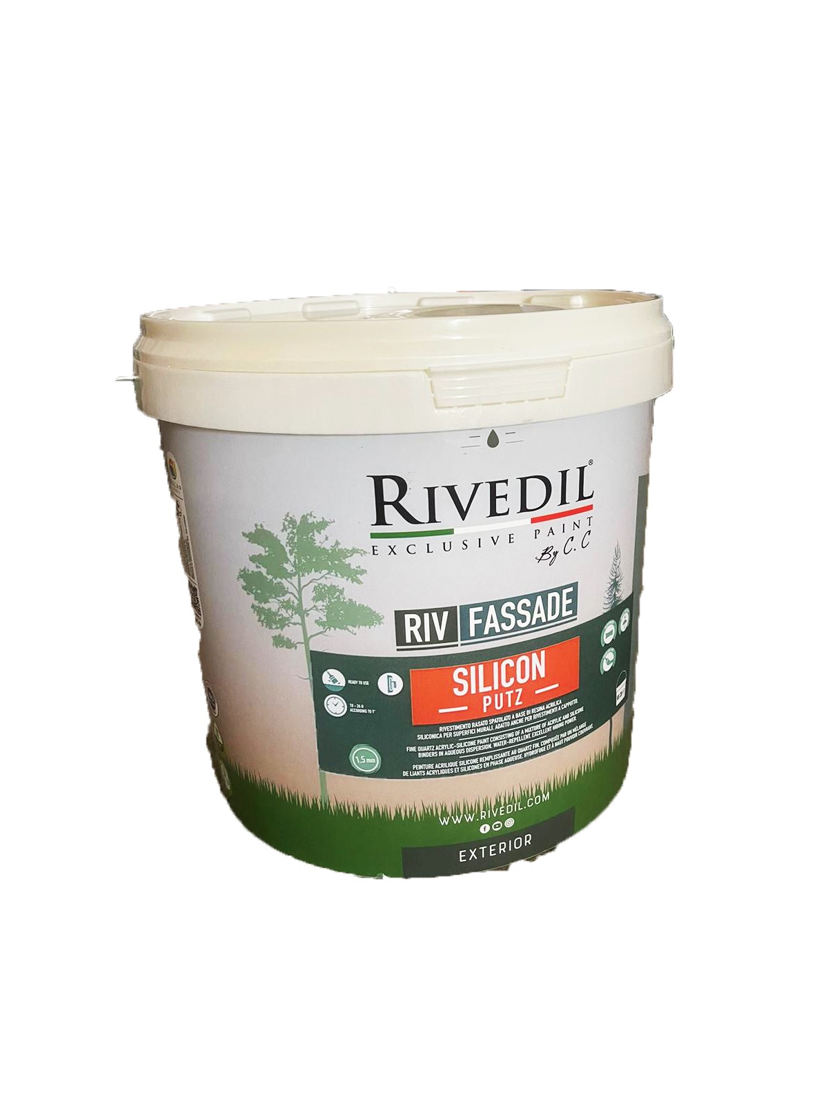 RIVEDIL Декоративен малтер, високо квалитетен силикон  1.5Mm 25kg (silicone abrip)