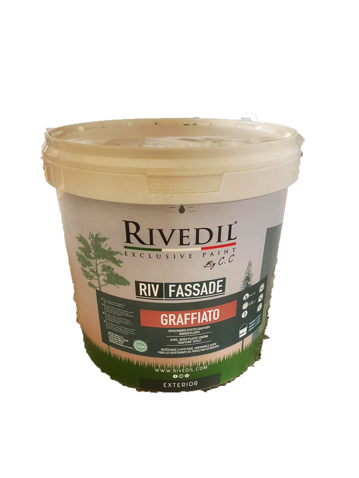 RIVEDIL Декоративен малтер абрип  25kg (str)