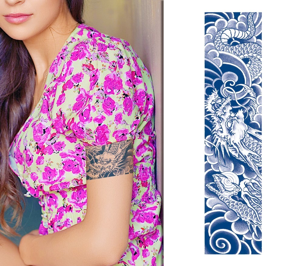 Тетоважа полутрајна, водоотпорна, реалистична тетоважа, GZBH-007