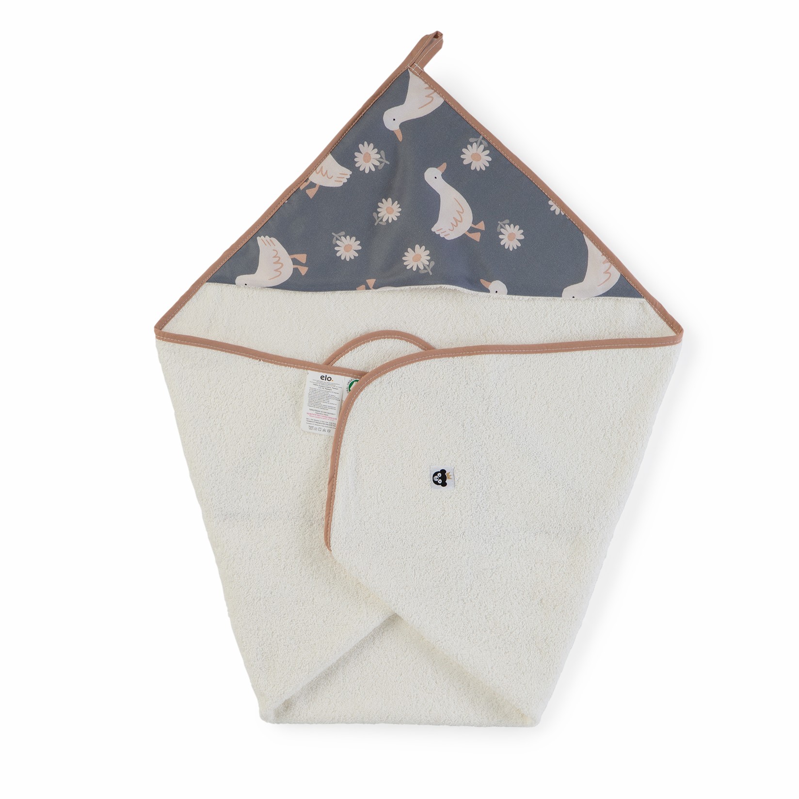 ELO. Пешкир со качулка, езерце за патки, 80x80 см, Teget