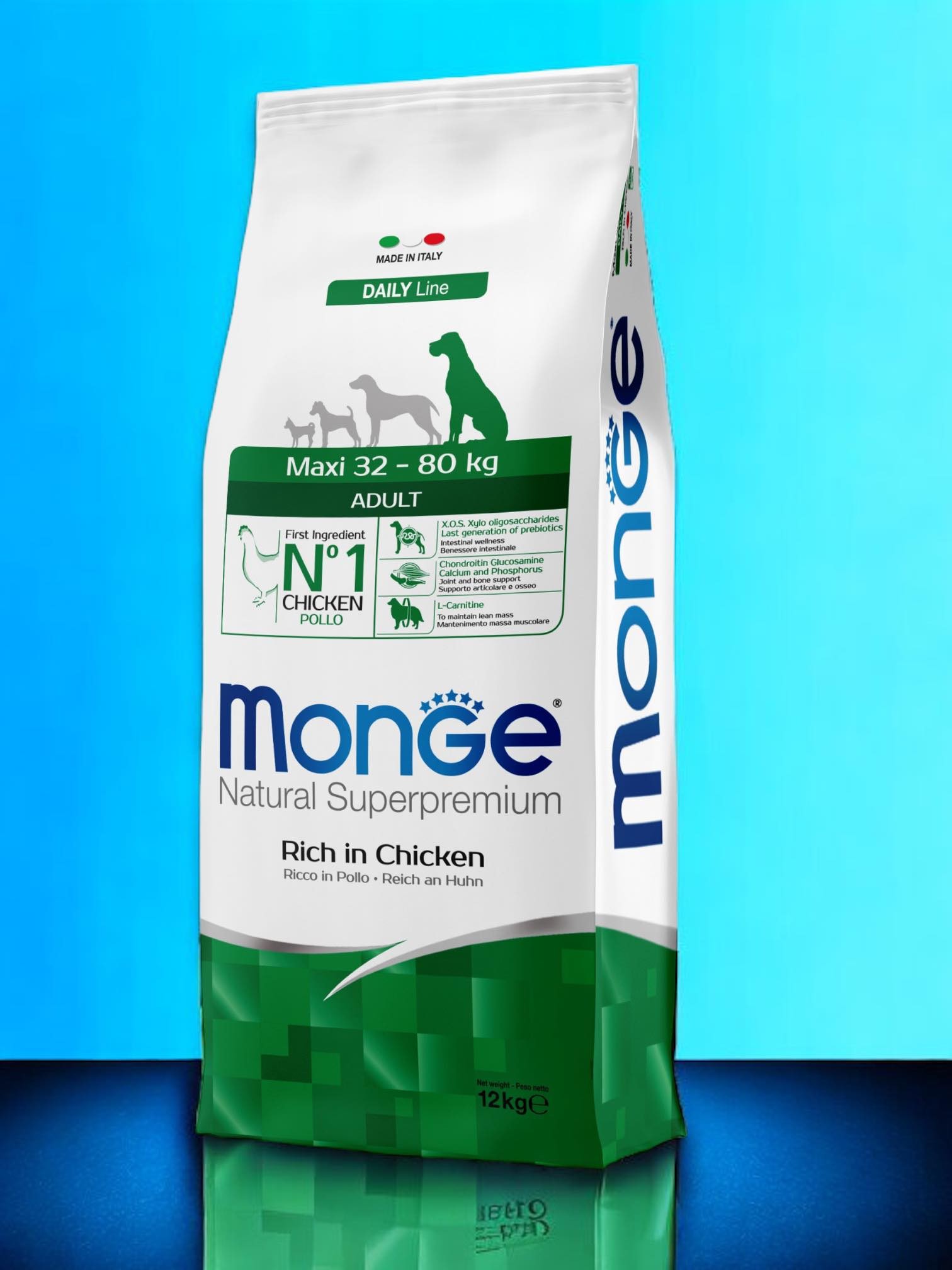 MONGE Храна за кучиња со средна големина со пилешко Natural superpremium