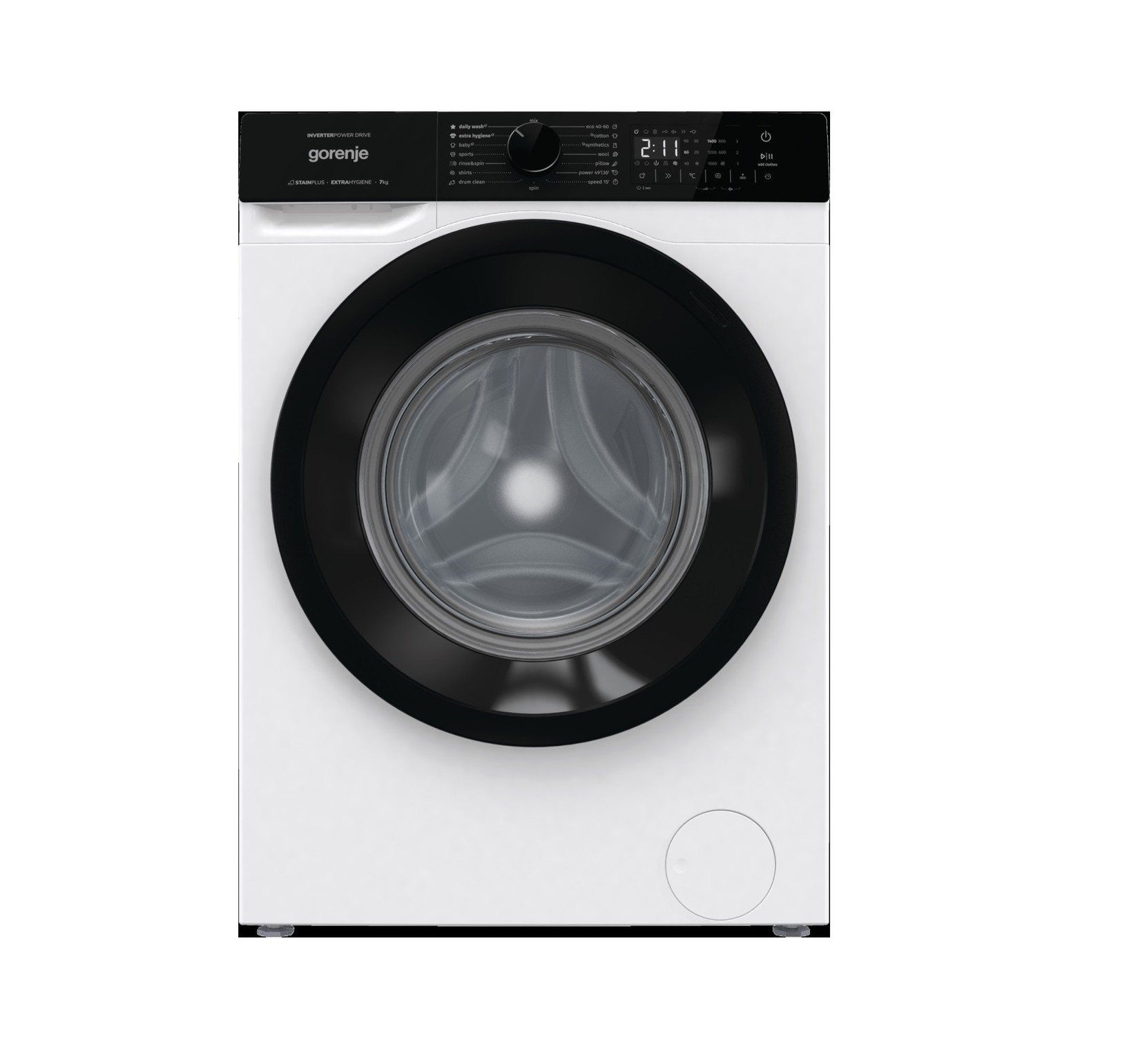 Машина за перење GORENJE WNHA74SASEU, 7 кг, 1400 вртежи во минута, бела