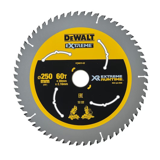 DeWalt DT99573 Сечило за кружна пила, 250 mm