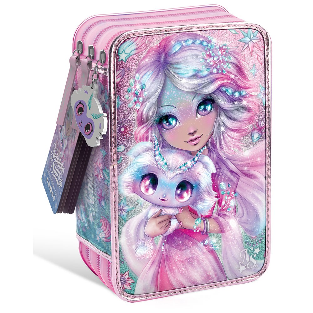 NEBULOUS STARS Футрола за моливи со 3 патенти и целосна големина - Estrelia & Astria 12