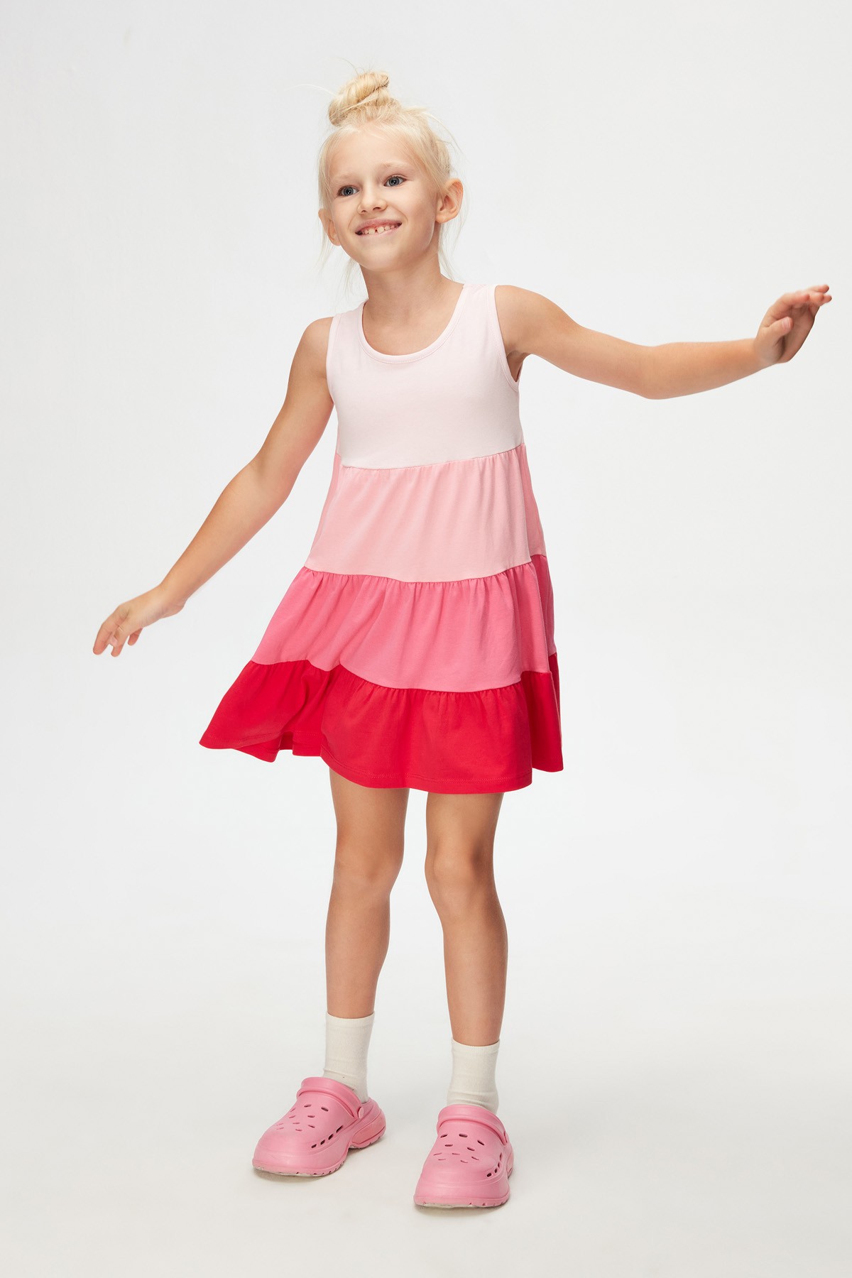 Lovetti Детски женски фустан, розов