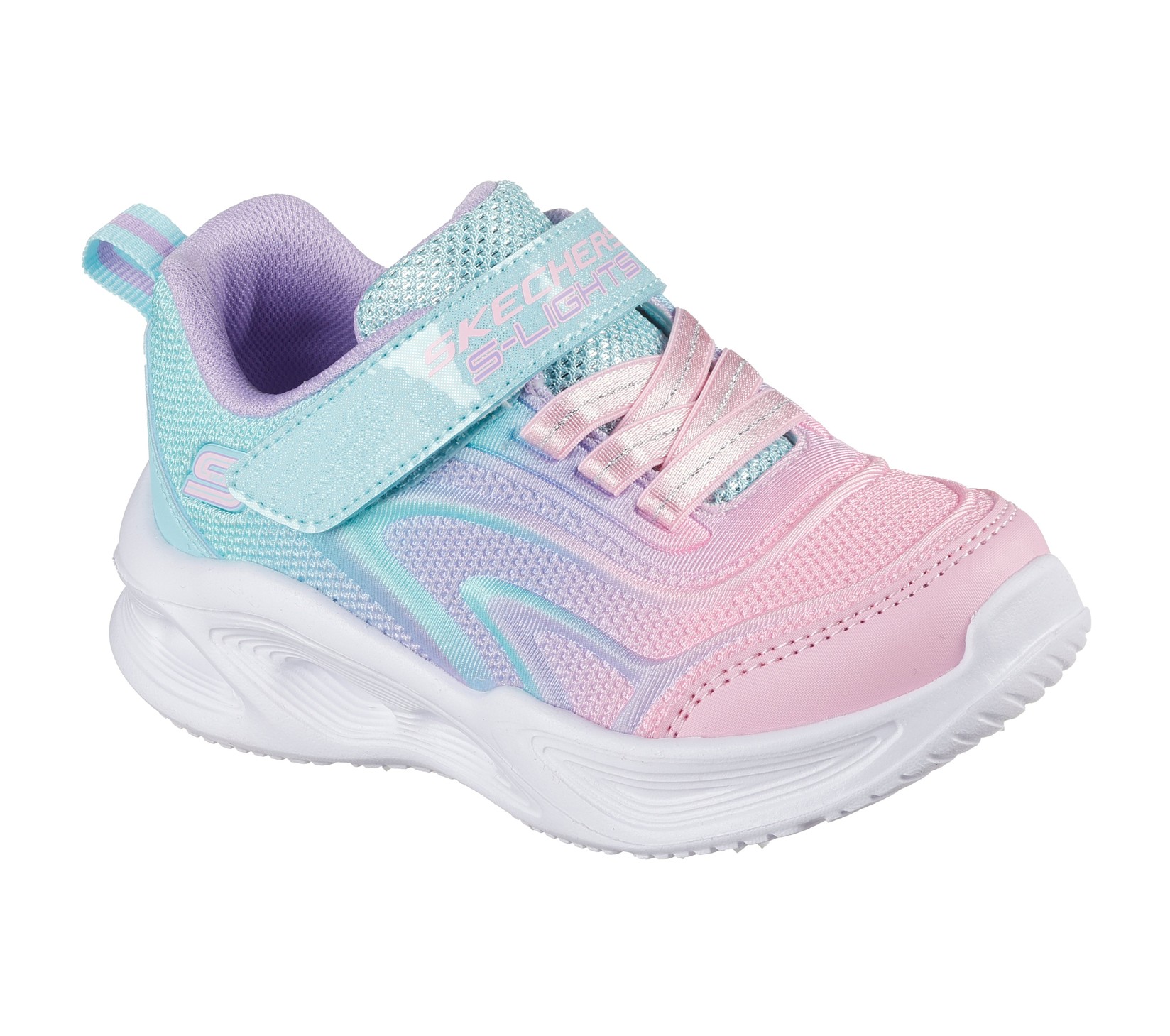 Skechers Патики за девојчиња S Lights-Skechers Sola Glow, 303713N-AQMT, розево-сино