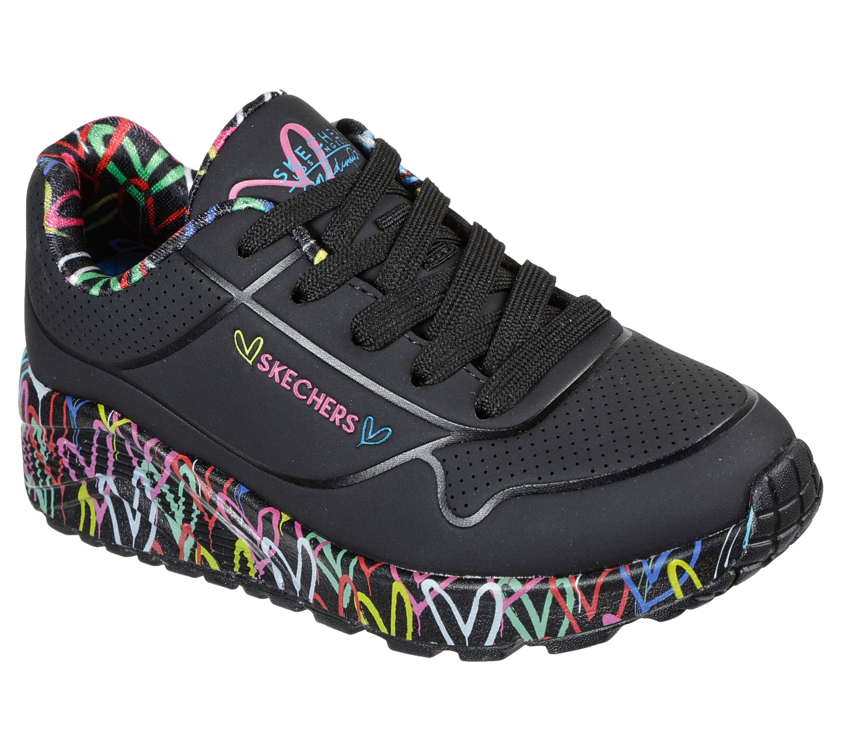 Skechers Патики за девојчиња Uno Lite, 314976L-BKMT, црни