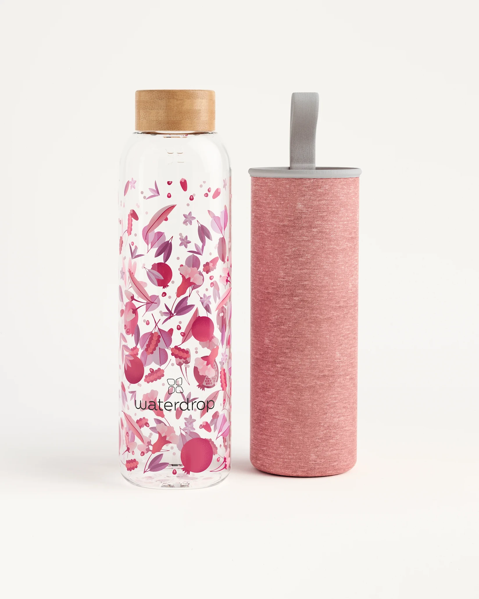 WATERDROP Стаклено шише 600ml LOVE