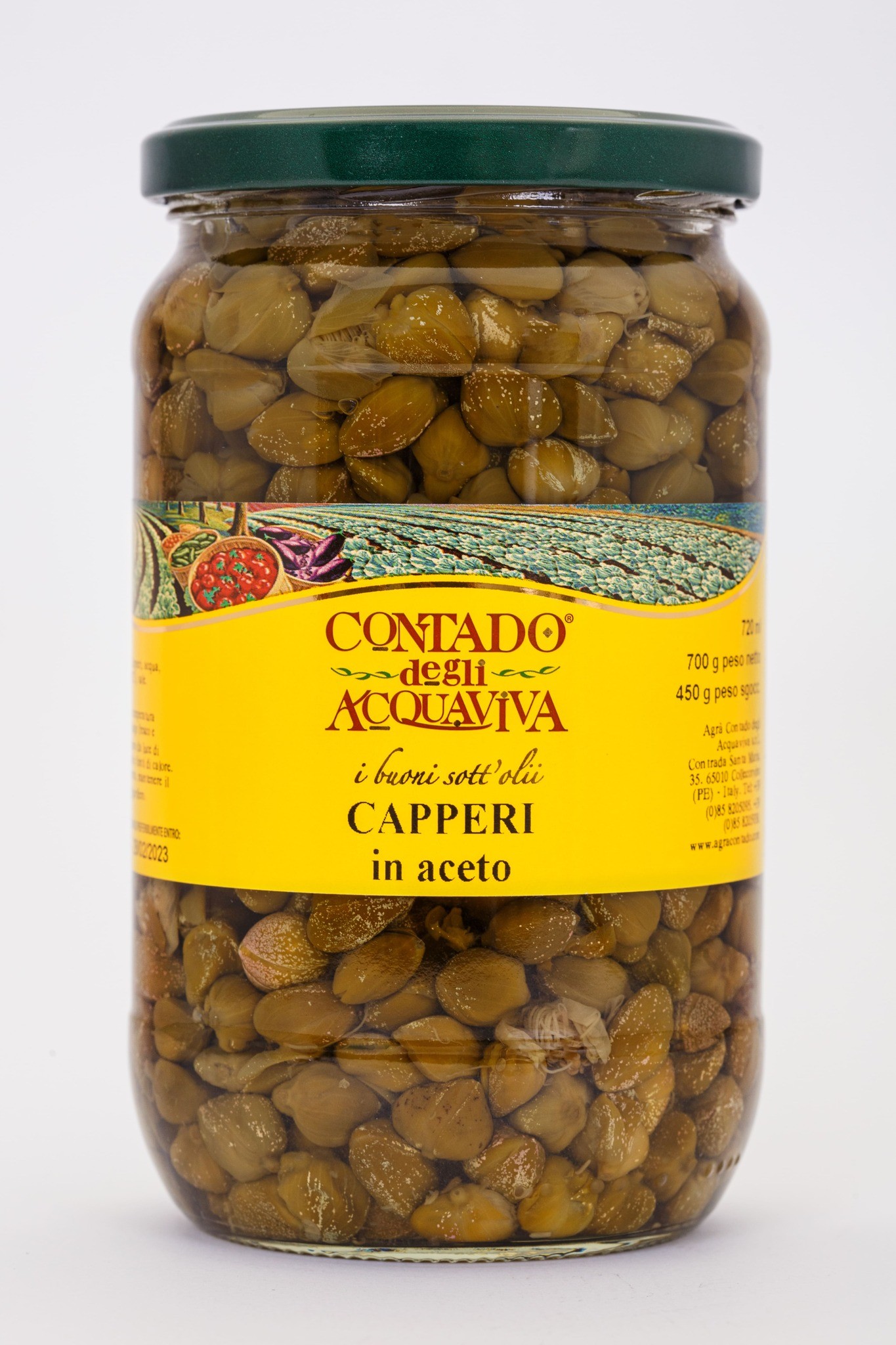 AGRA CONTADO Капери во оцет 720мл