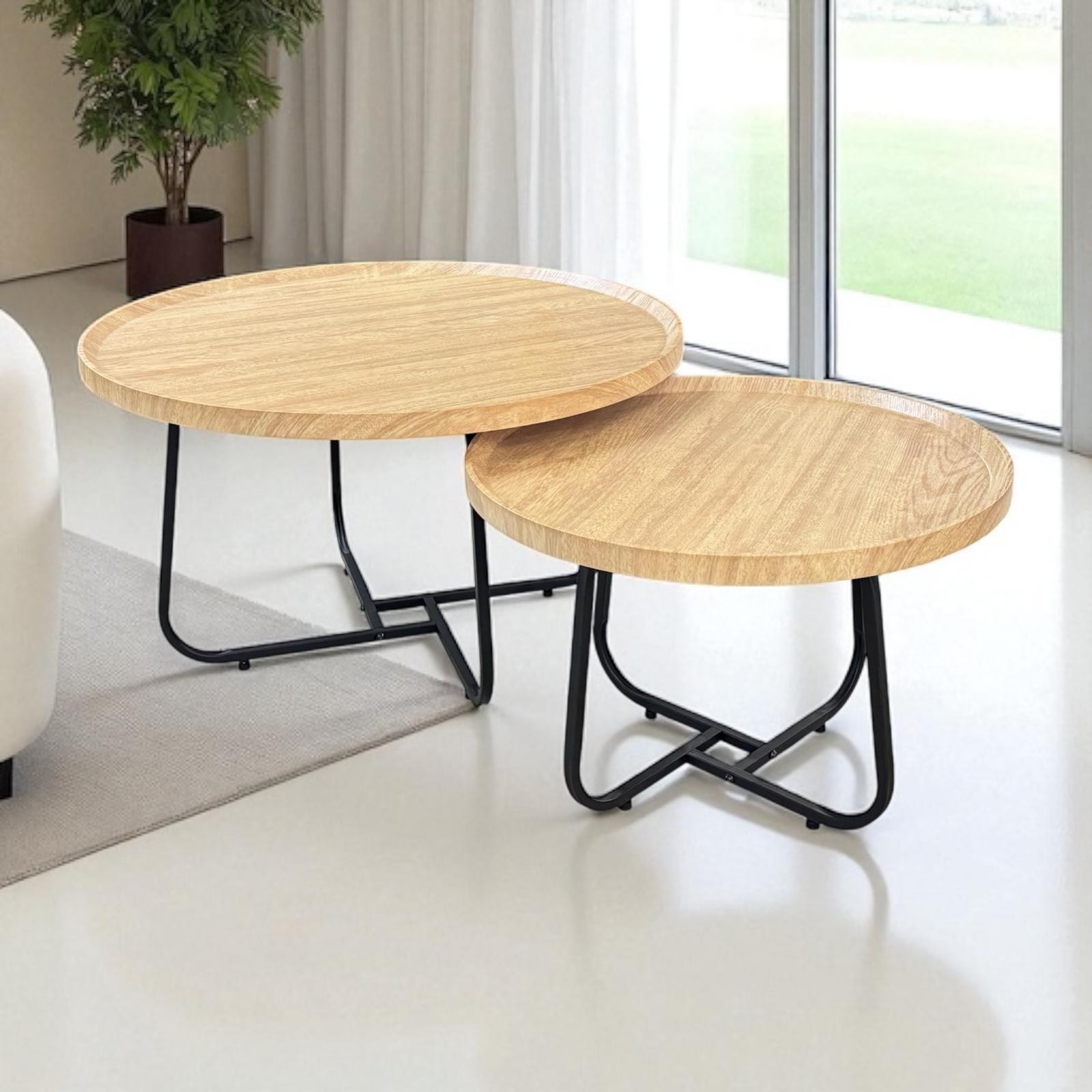 Sitonia Сет клуб маси Round Harmony Duo М-80 х 46 см         Dz-60 х 40 см