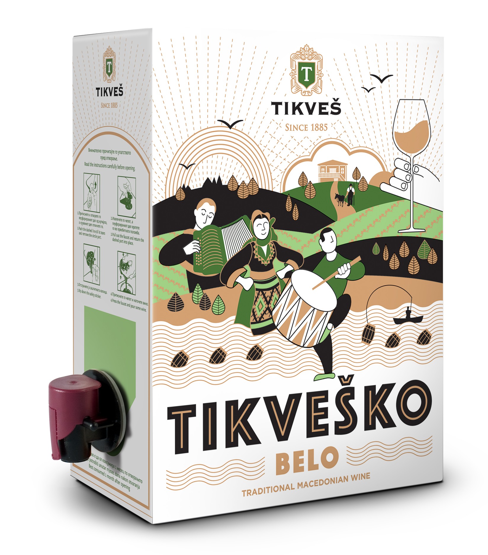 ТИКВЕШ Бело вино Тиквешко Стандард 3L