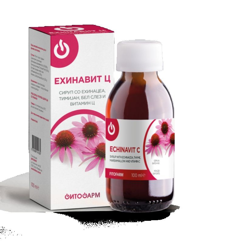 Fitofarm Echinavit C Сируп од Ехинацеа,Мајчина Душица,Бел Слез И Витамин Ц 100Ml