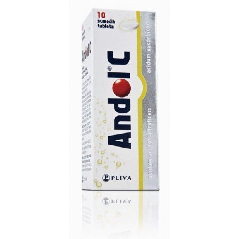 Pliva Andol+C Vitamin 10 Шумливи Таблети за Возрасни