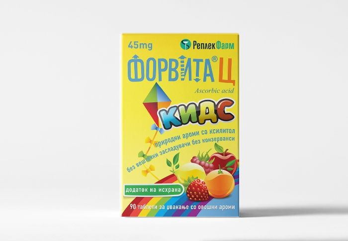 ReplekFarm Forvita C Kids Таблети за Џвакање, 90 Таблети