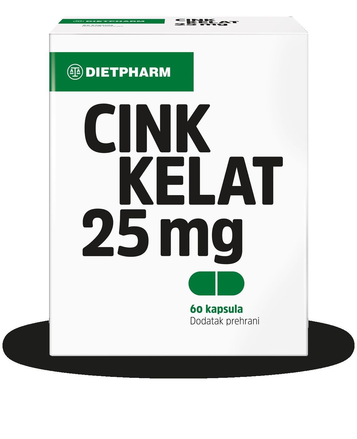 DIETPHARM Cink Kelat 25Mg Капсули, 60 Капсули