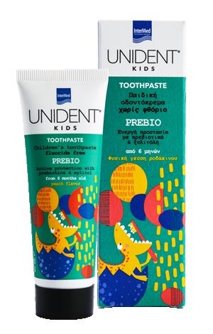 InterMed Unident Kids Prebio 6+ Месеци Паста за Заби 50Ml