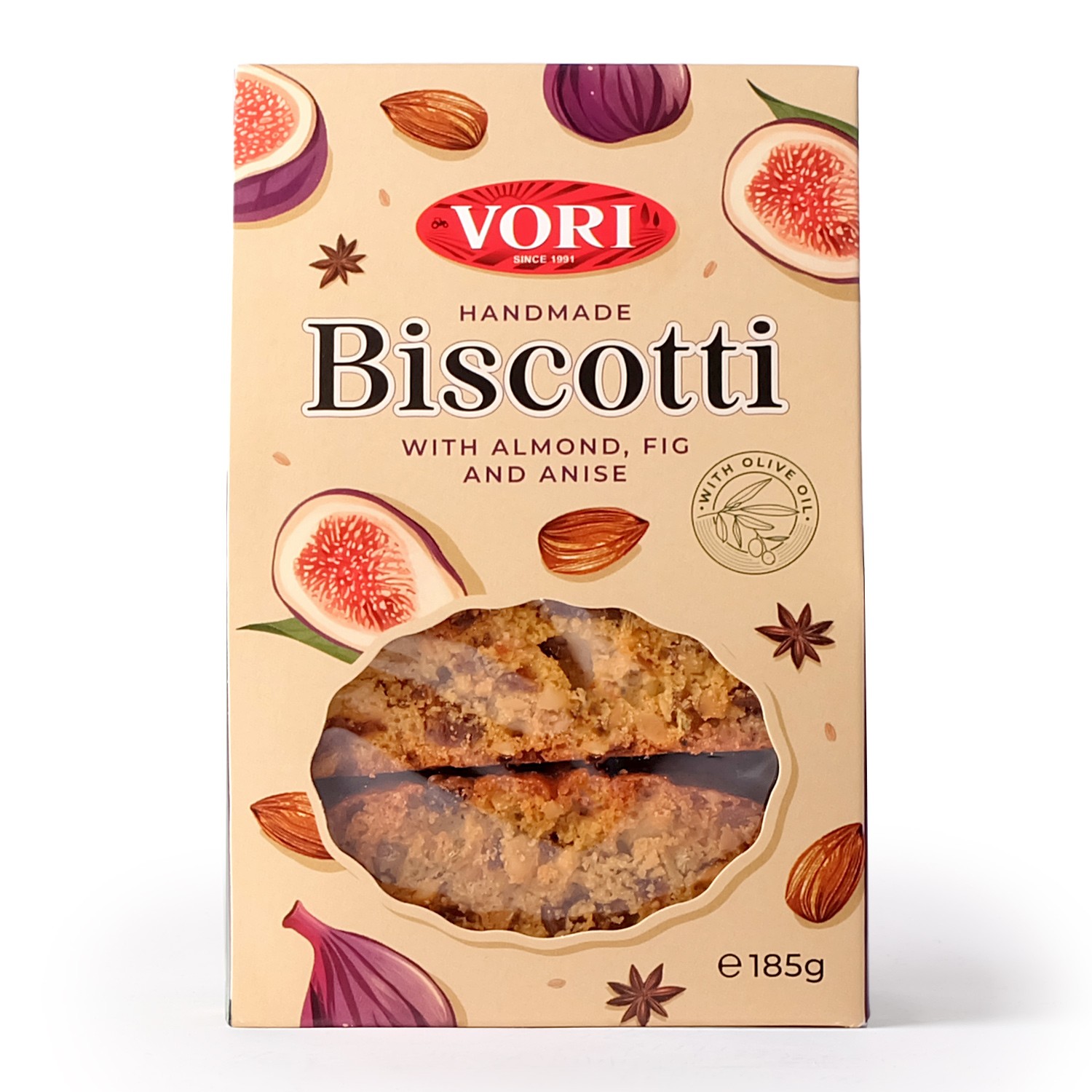 VORI'S DELICATESSEN Бисквити со бадем, смоква и анасон, 185г