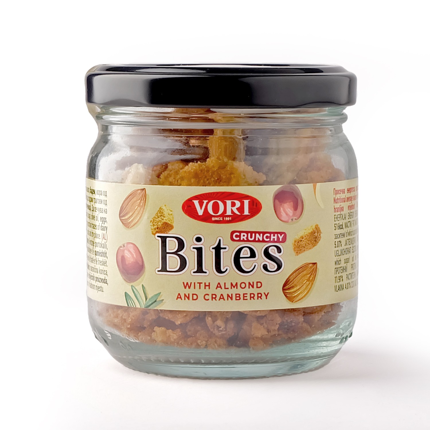 VORI'S DELICATESSEN Кубети со бадем и брусница, 50 г