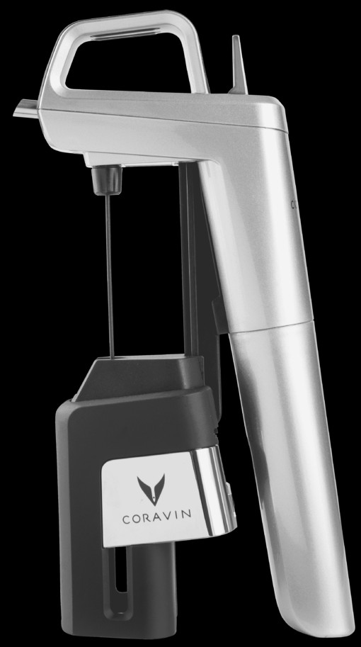 CORAVIN Апарат за зачувување вино model 6 core сребрен