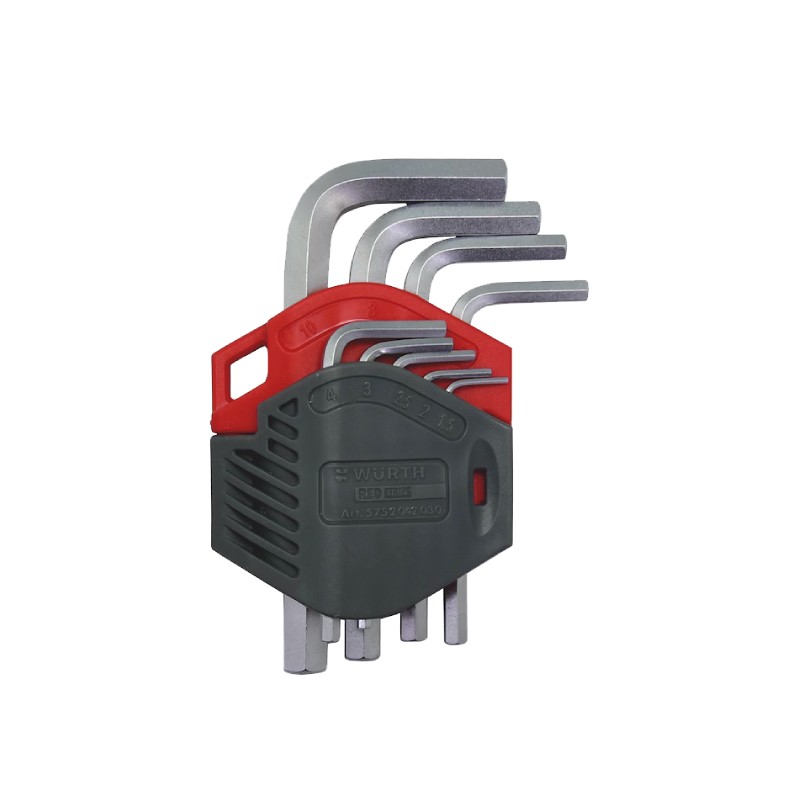 WURTH Сет Red Stripe Имбус Клучеви Кратки 1,5-10Мм-9Пар