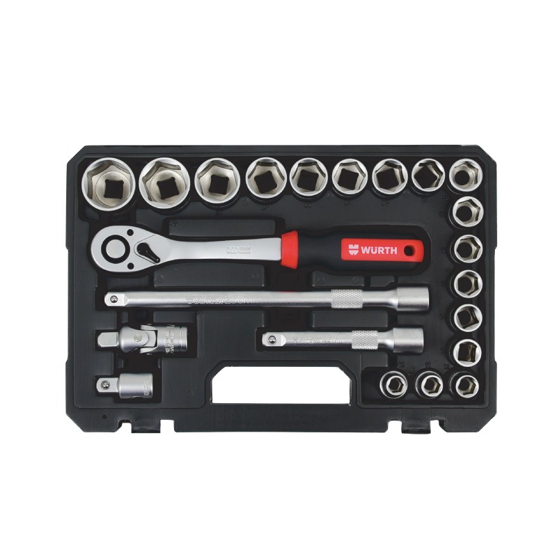WURTH Сет Red Stripe Насадни Клучеви 1/2-22 Парчиња
