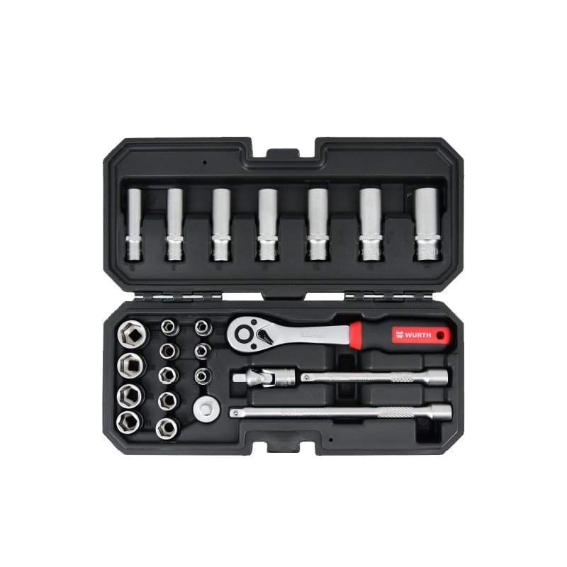 WURTH Сет Red Stripe Насадни Клучеви 1/4-24 Парчиња