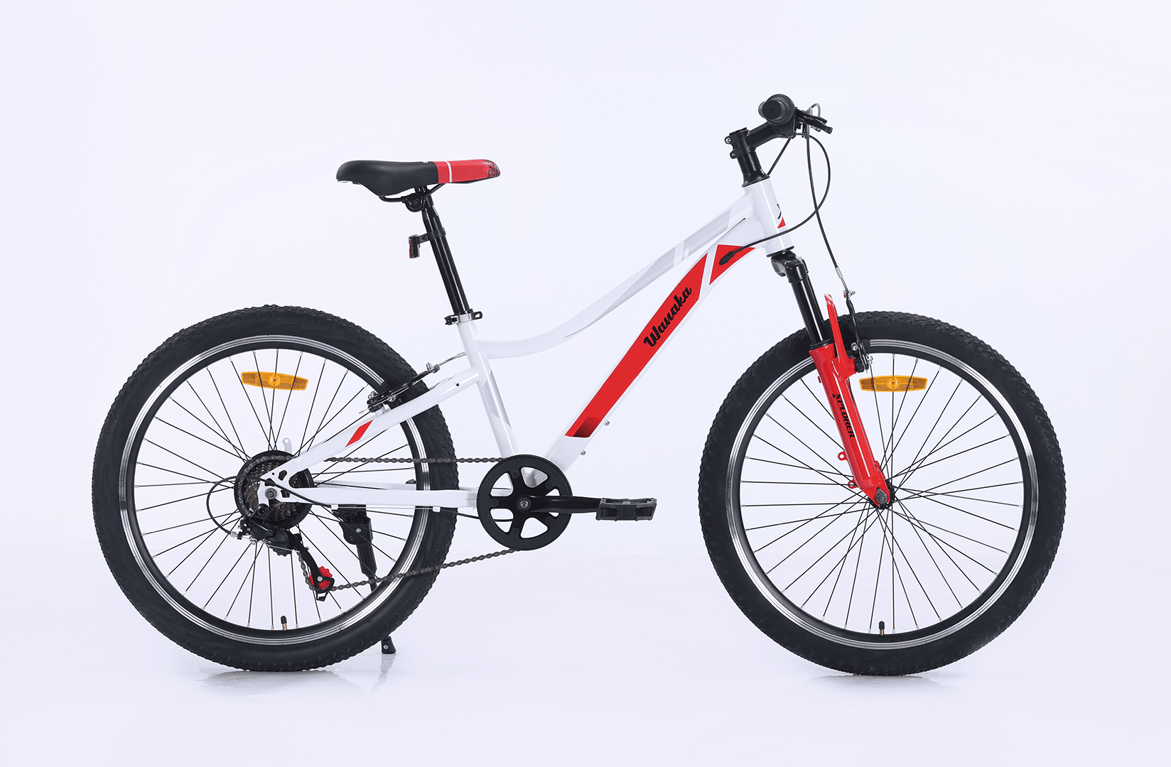 Xplorer Детски велосипед Wanaka, 24", бел-црвен