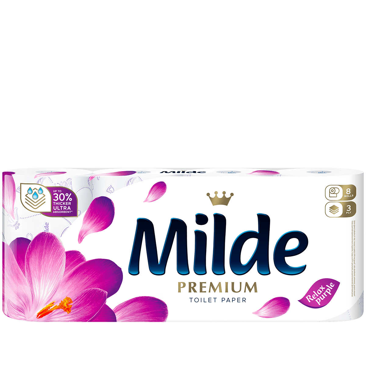 MILDE Тоалетна хартија Relax Purple  8/1