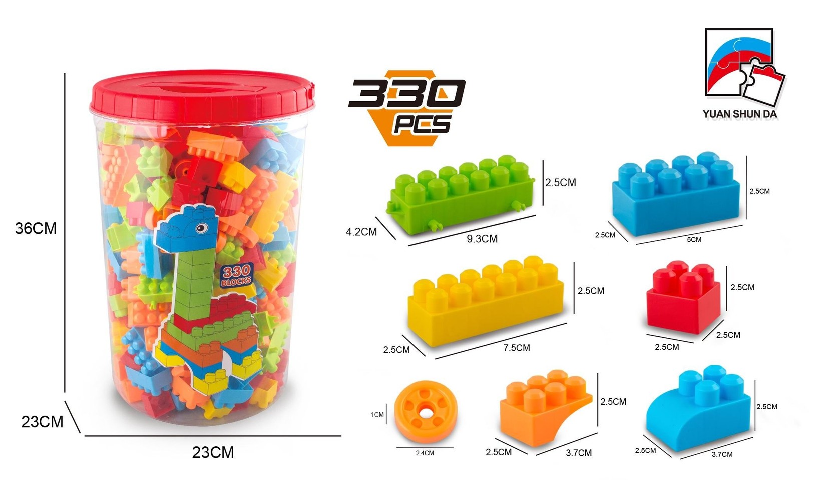 Градбени блокови 330 парчиња