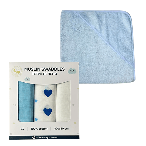 Alkaloid Berovo Сет / 3x Тетра пелени + Фротирна бањарка