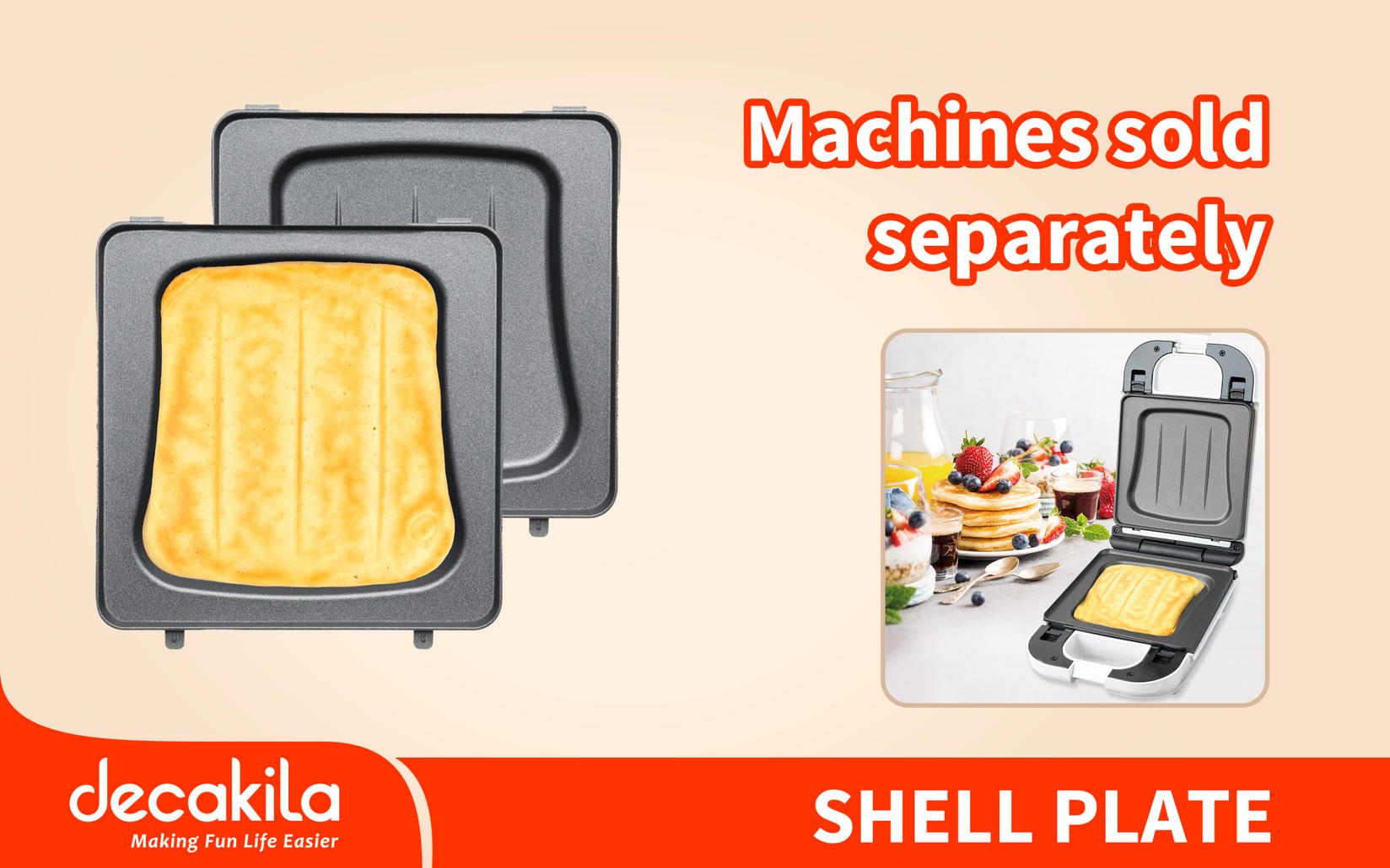 Decakila Плоча за тостер KMEC066B