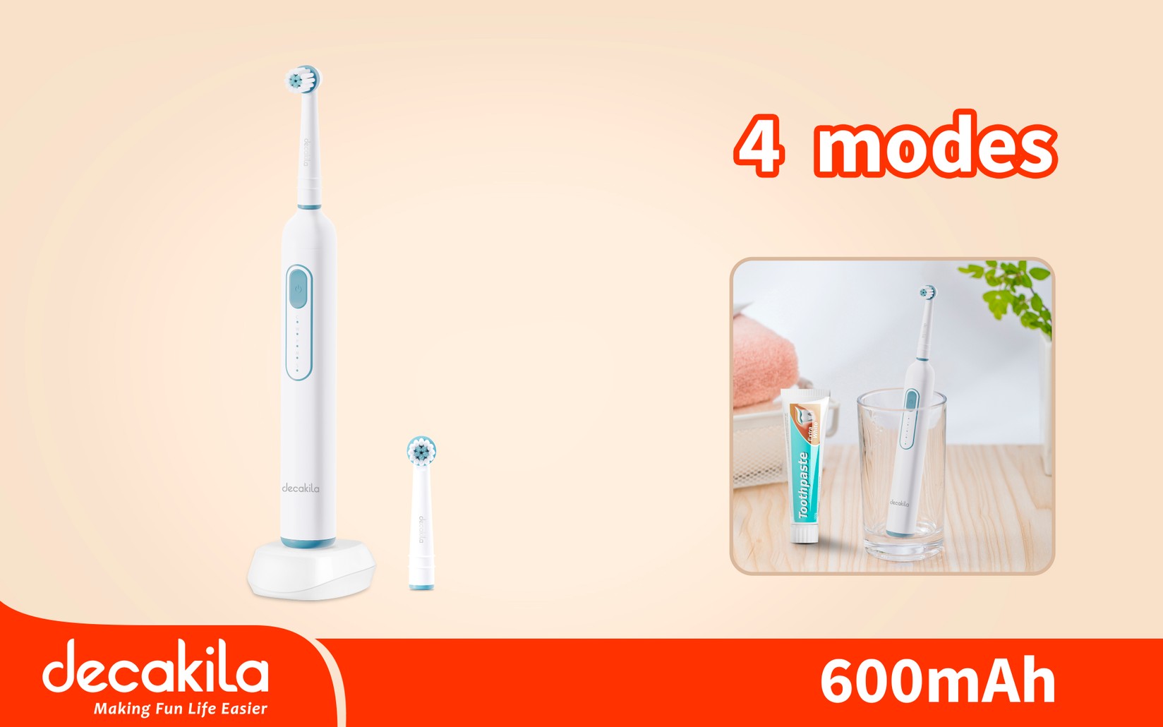 Decakila Електрична четка за заби KMTB017W