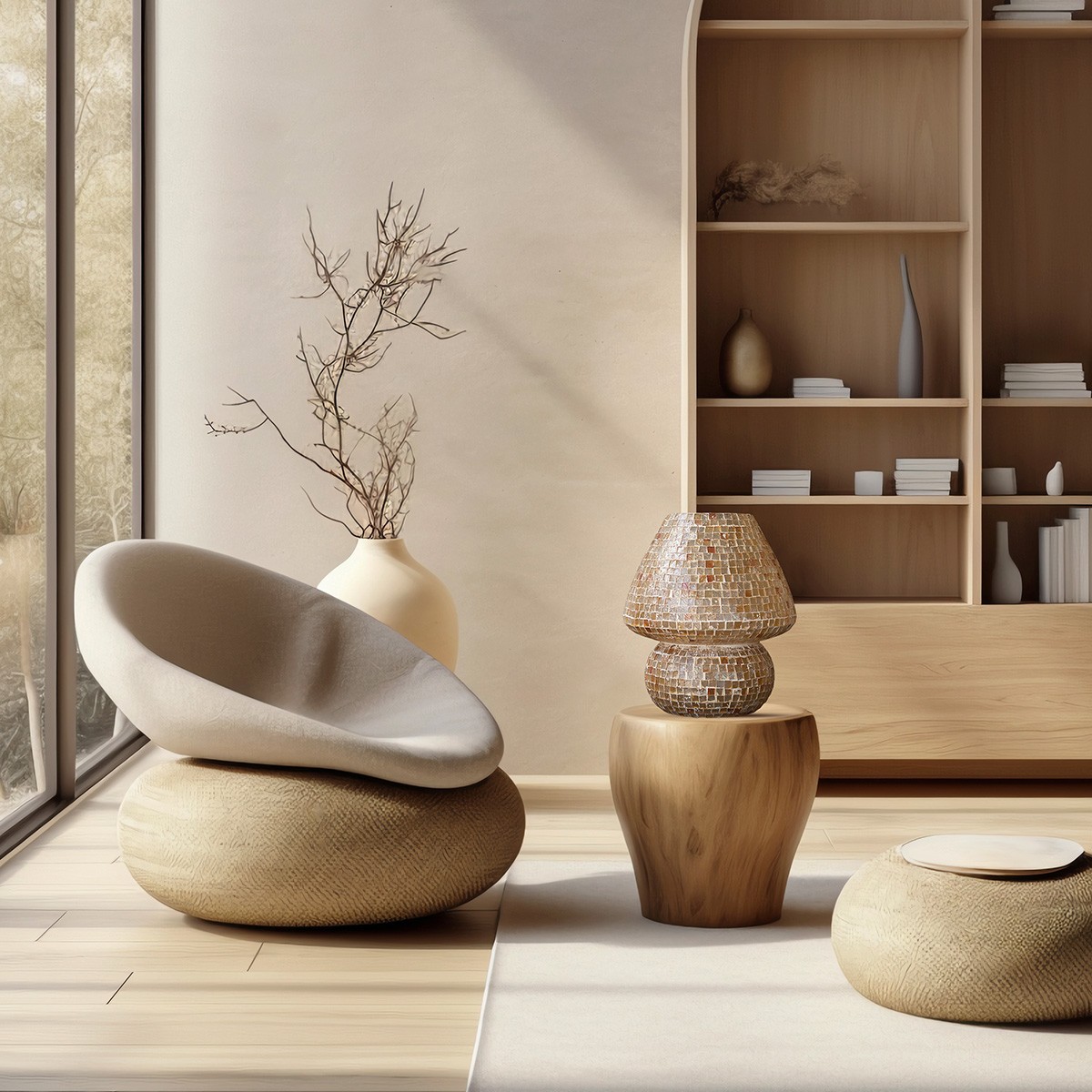 Lumio Lights Рачно изработена ламба Artist's Yello - Голема печурка