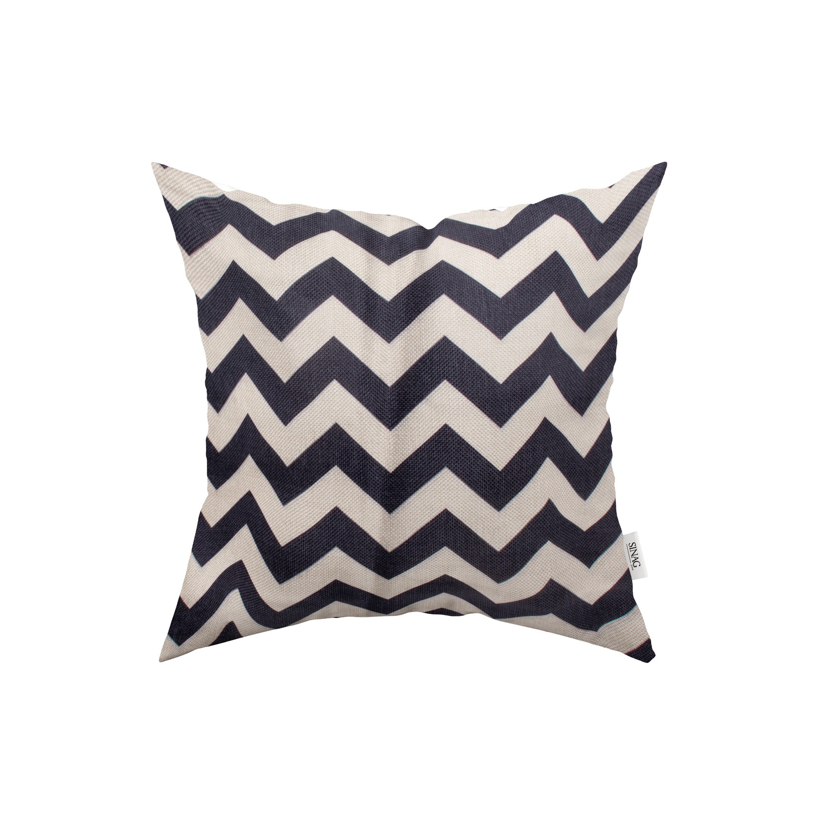 SINAG HOME Декоративна перница цик цак црно бело 45х45