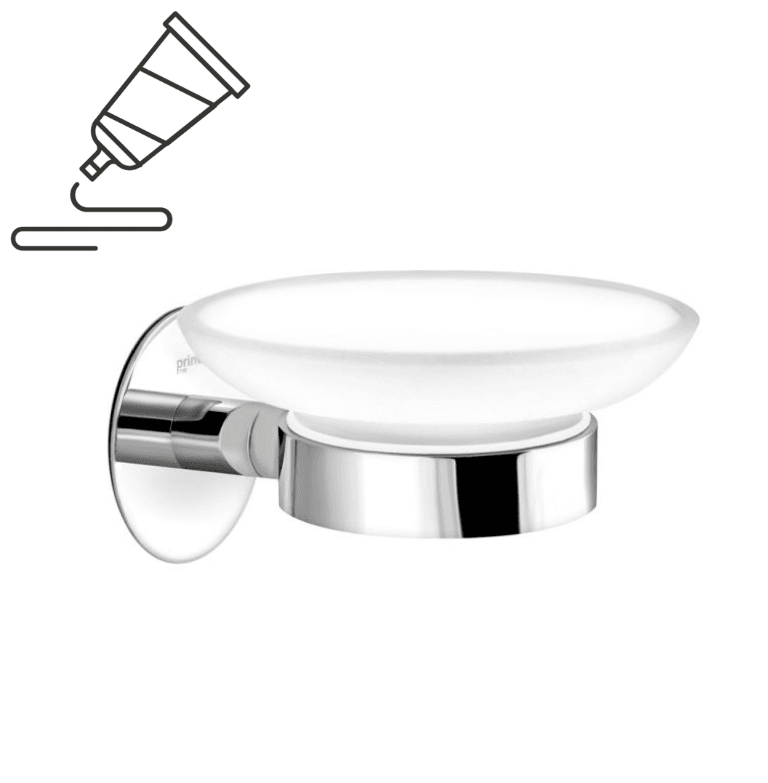 Aqua Form Сапуњерка Стаклена, Колекција Принц, Монтажа Со Лепење, Месинг Хромиран, 1003