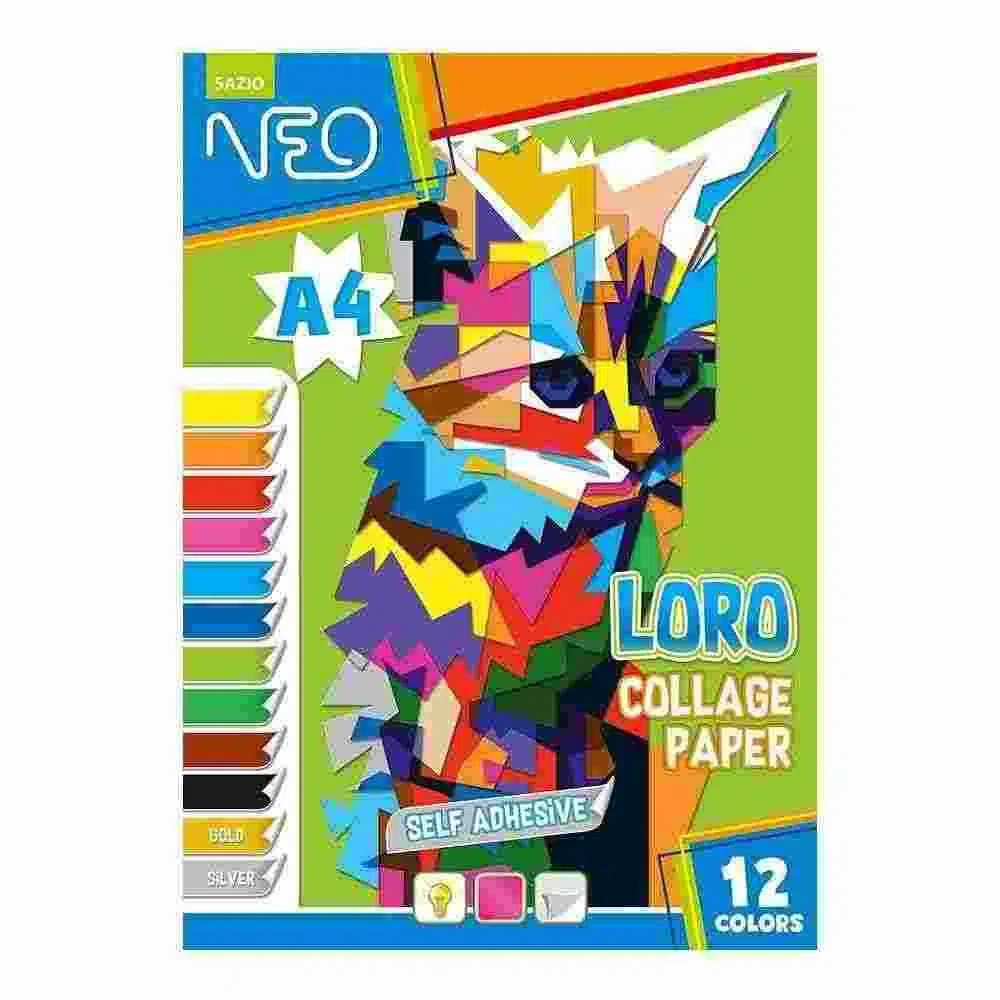 Сазио Лоро колаж хартија, Шарена