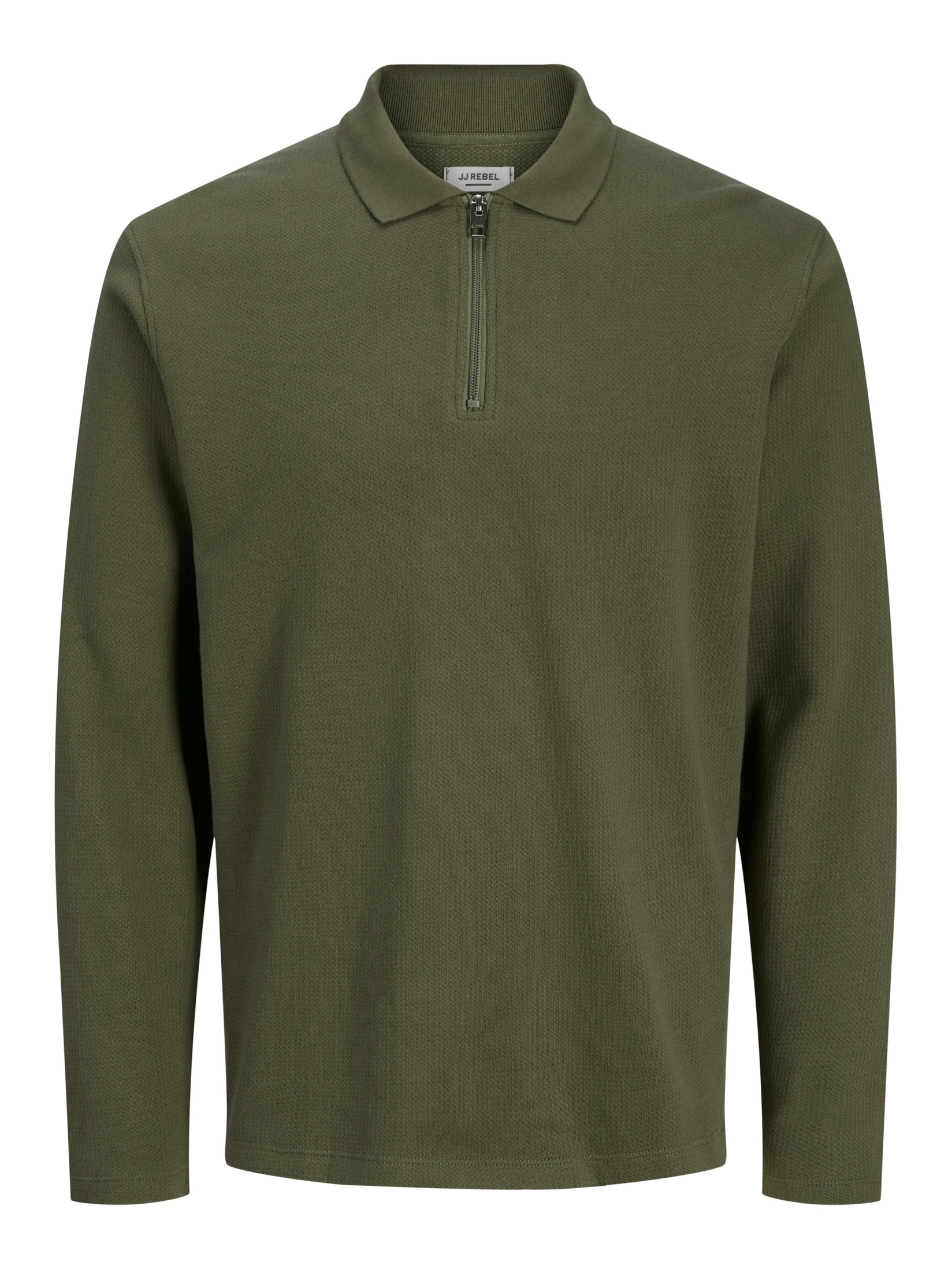 JJ REBEL Машки џемпер 12279437, маслинеста боја